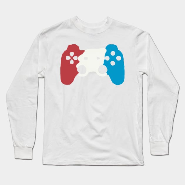 Red,White and Blue(controller) Long Sleeve T-Shirt by Make_them_rawr